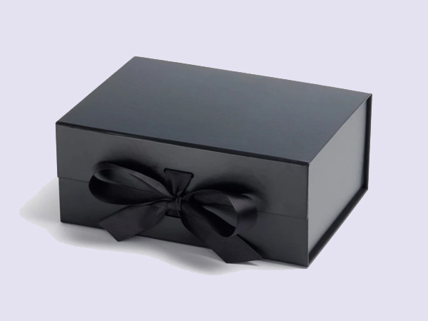 Black A5 Deep Gift Boxes with changeable ribbon