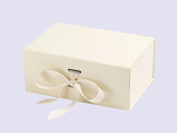 Ivory A5 Deep Gift Boxes with changeable ribbon