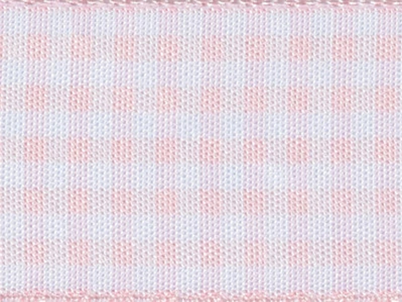 Pink and White 80cm Gingham Ribbon