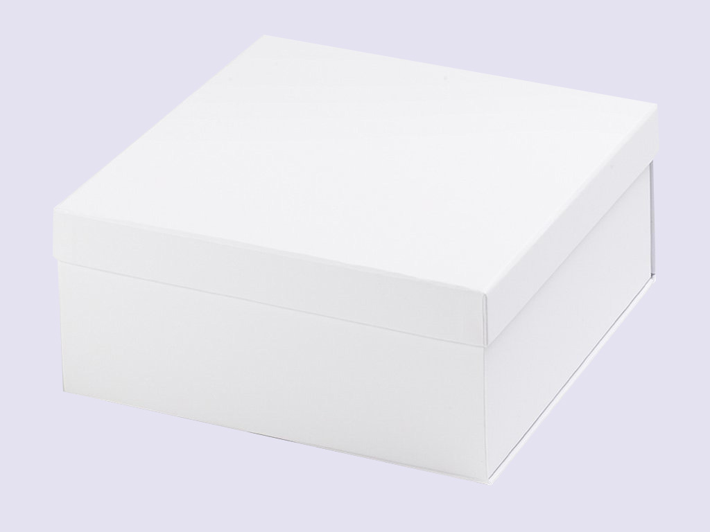 White Medium Lift Off Lid Folding Gift Boxes