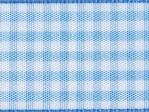 Blue and White 80cm Gingham Ribbon