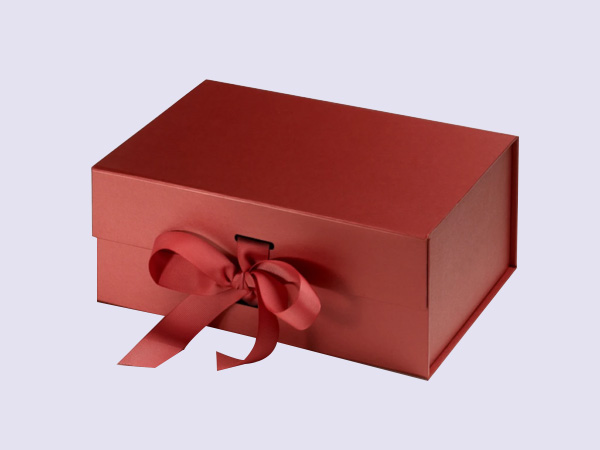 Red A5 Deep Gift Boxes with changeable ribbon