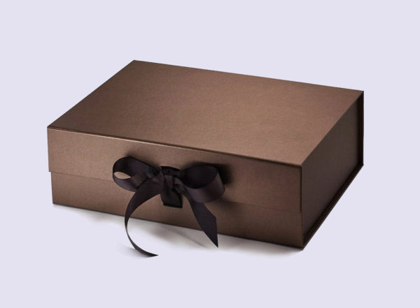 Copper A4 Deep Gift Boxes with changeable ribbon