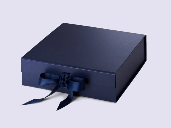 Navy Blue Large Gift Boxes with changeable ribbon