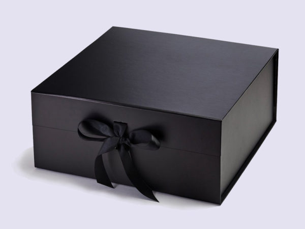 Black XL Deep Gift Boxes with changeable ribbon