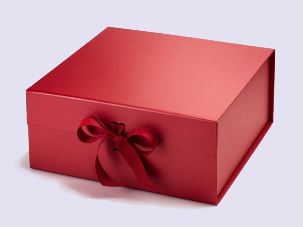 Red XL Deep Gift Boxes with changeable ribbon