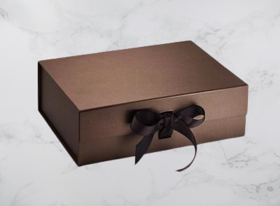 Bronze A4 Deep Gift Boxes with changeable ribbon