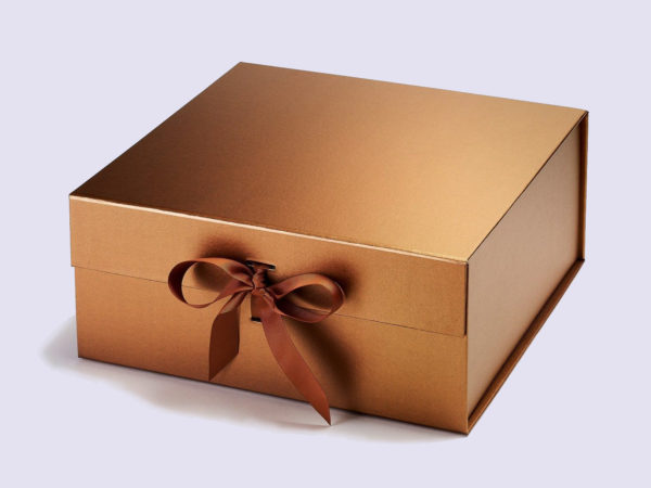 Copper XL Deep Gift Boxes with changeable ribbon