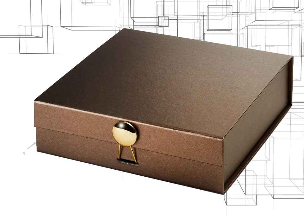 Gold Metallic Smooth Dome Gift Box Closure