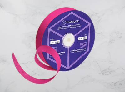 Hot Pink 50m Grosgrain Ribbon Roll