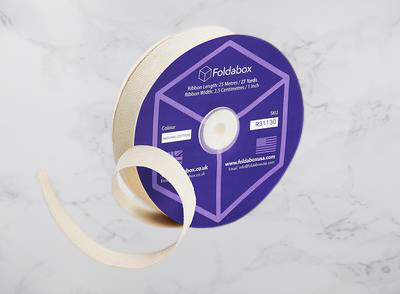 Natural Cotton 25m Ribbon Roll