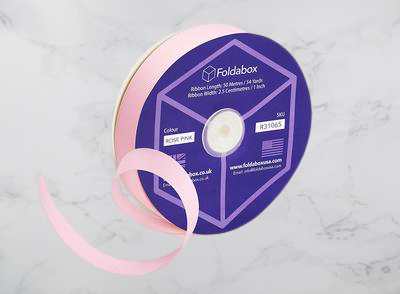 Rose Pink 50m Grosgrain Ribbon Roll